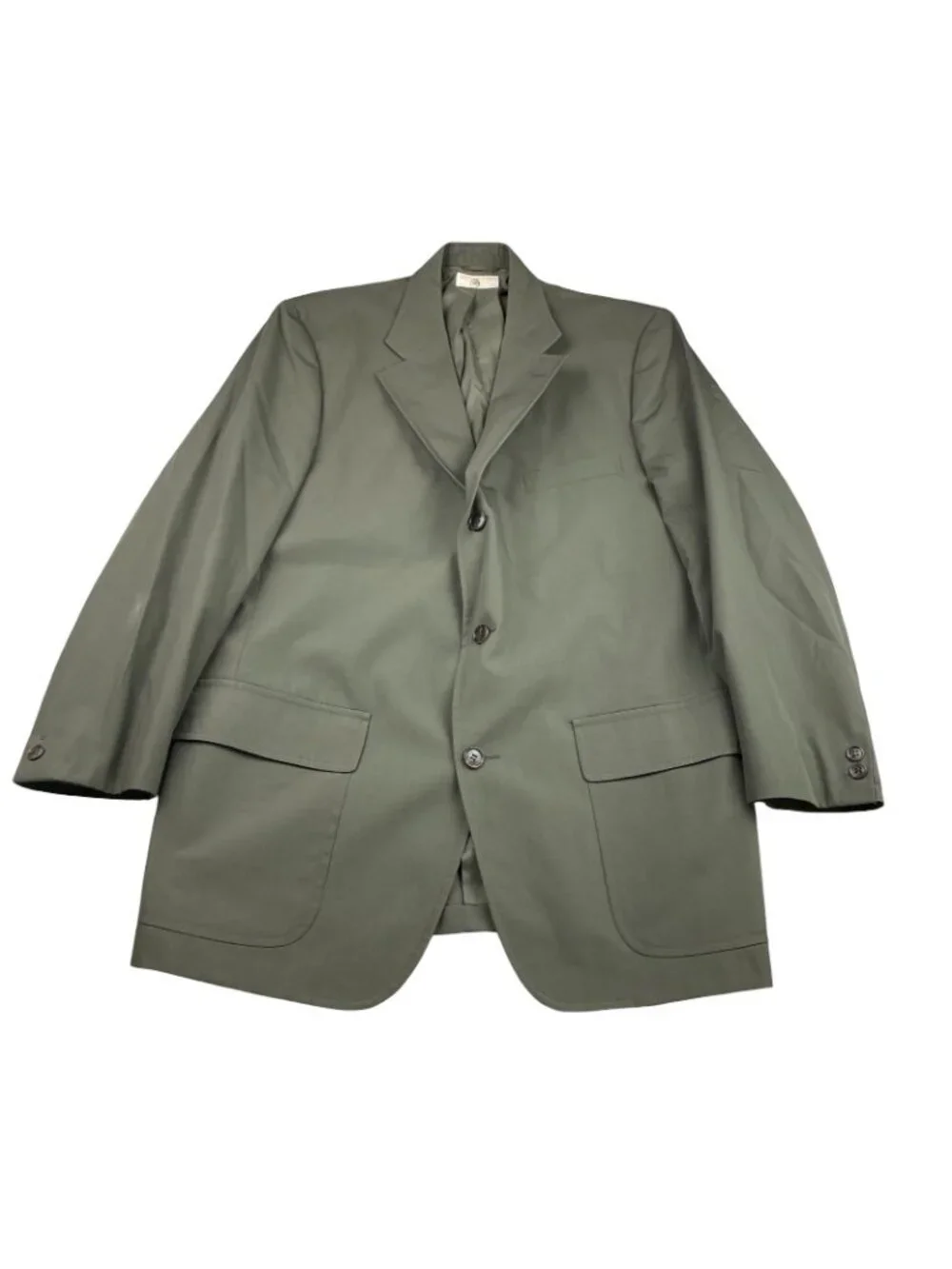 VTG Brooks Brothers Men’s 100% Cotton 3/2 Roll Chino Blazer Green • USA • 42R